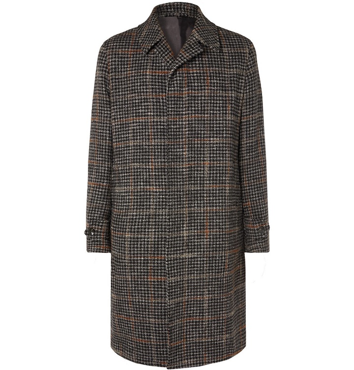 Photo: Caruso - Checked Wool-Blend Coat - Gray
