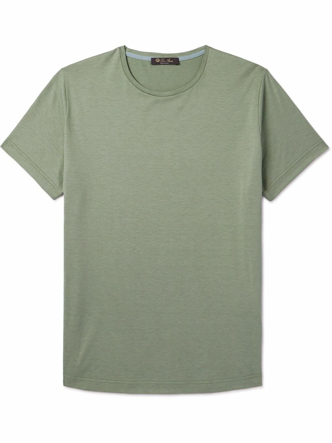 Loro Piana - Silk and Cotton-Blend T-Shirt - Green Loro Piana