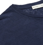 Etro - Logo-Embroidered Linen T-Shirt - Blue