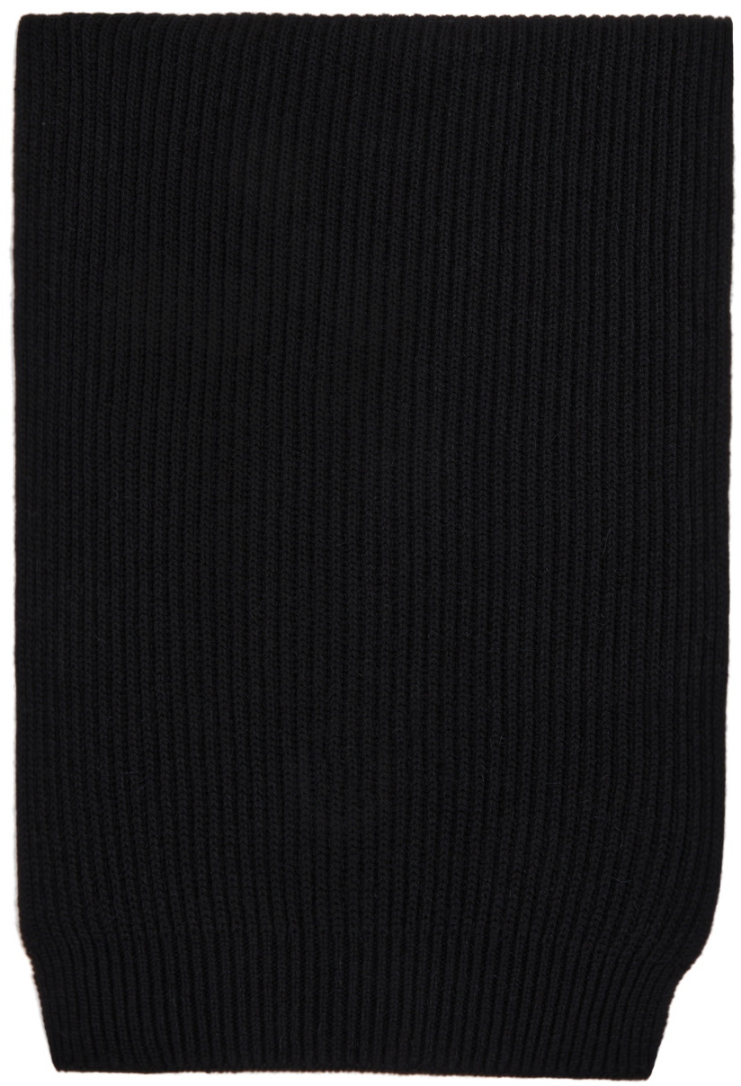 Dries Van Noten Black Alpaca Collar Scarf