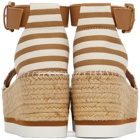 See by Chloé Tan & White Glyn Espadrilles Sandals