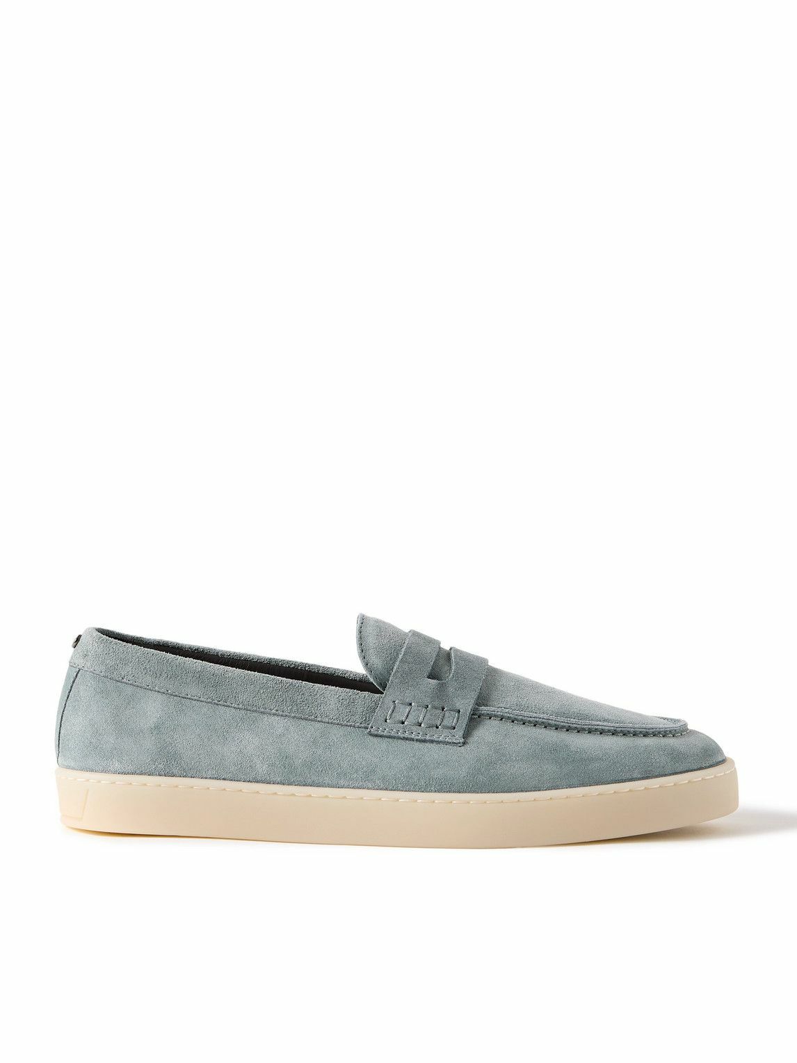 Canali - Suede Penny Loafers - Blue