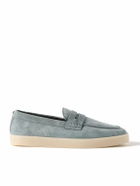 Canali - Suede Penny Loafers - Blue