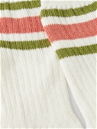 ANONYMOUS ISM - Striped Recover Socks - White