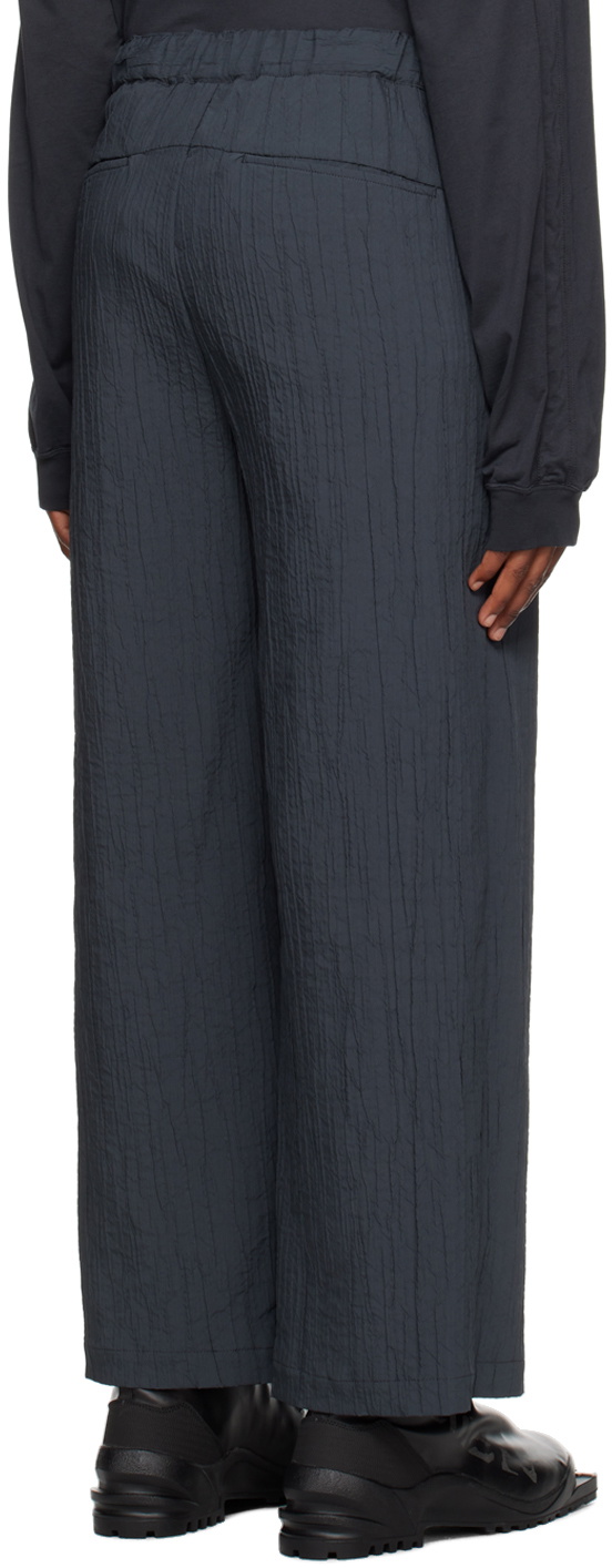 VEIN Gray Crinkled Trousers