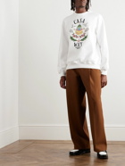 Casablanca - Casa Way Embroidered Organic Cotton-Jersey Sweatshirt - White
