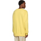 Ambush SSENSE Exclusive Yellow Logo Crewneck Sweatshirt