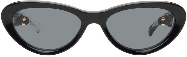 Photo: Doublet Black 817 Blanc LNT Edition Upcycled Cat-Eye Sunglasses