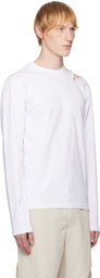 HELIOT EMIL White Pleistos Long Sleeve T-shirt
