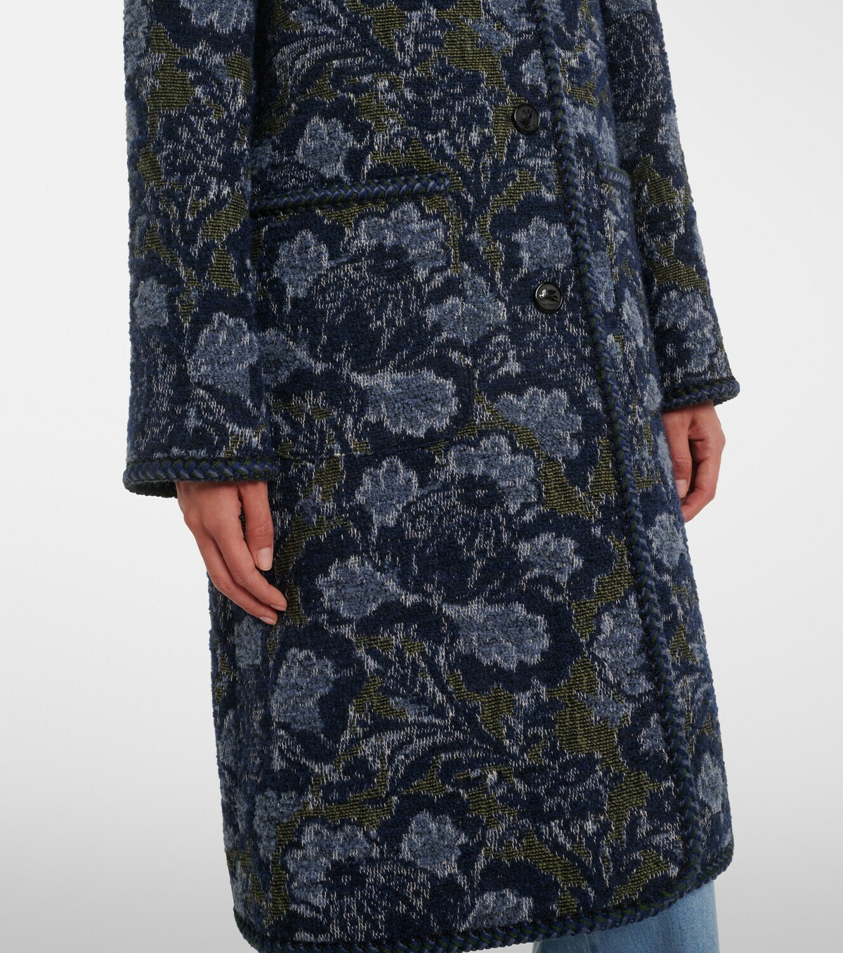 Etro Cotton and wool-blend jacquard coat