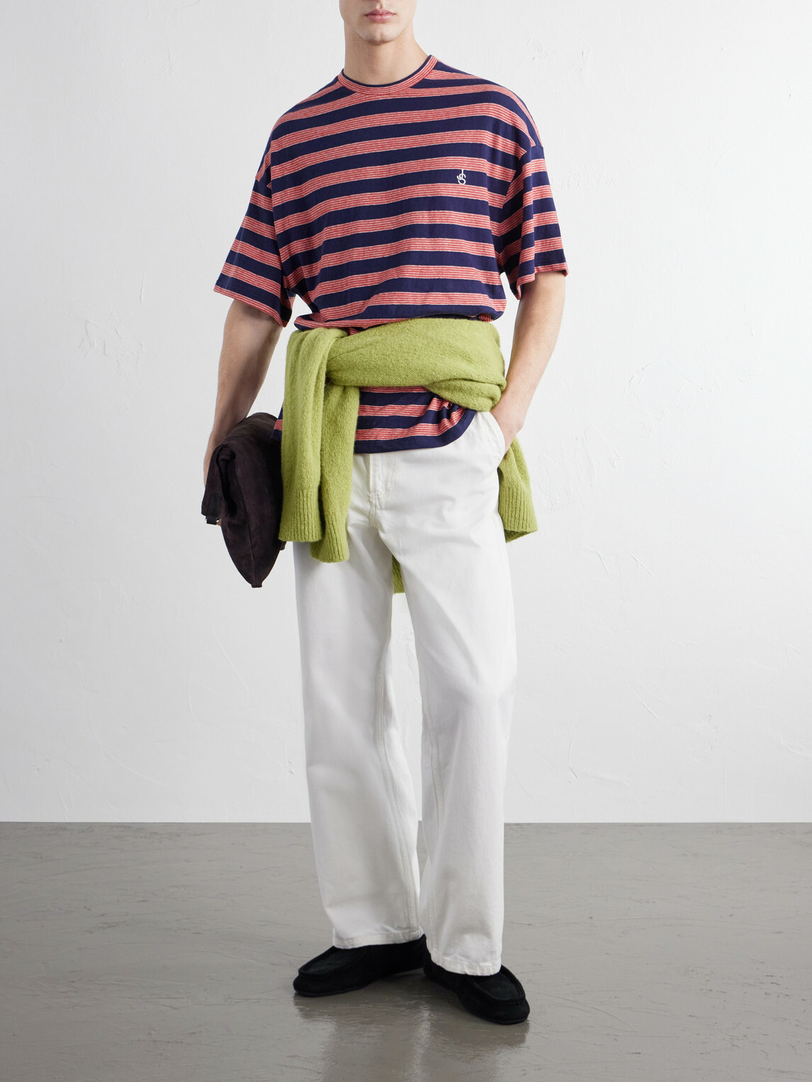 Jil Sander - Striped Cotton-Jersey T-Shirt - Red