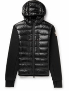 Moncler Grenoble - Quilted Shell-Panelled Jersey Hooded Down Jacket - Black