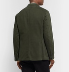 Incotex - Dark-Green Garment-Dyed Cotton and Cashmere-Blend Twill Blazer - Dark green