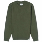Norse Projects Men's Sigfred Merino Lambswool Sweater in Army Green