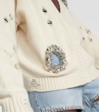 Area Embellished cotton and cashmere cardigan