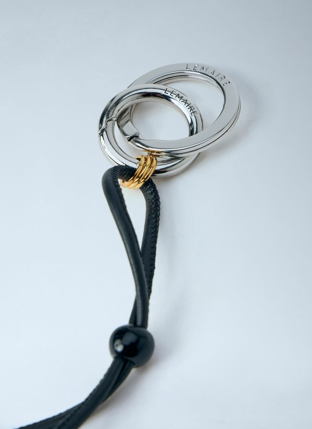 Lemaire Black Stripes Pendulum Bag Charm