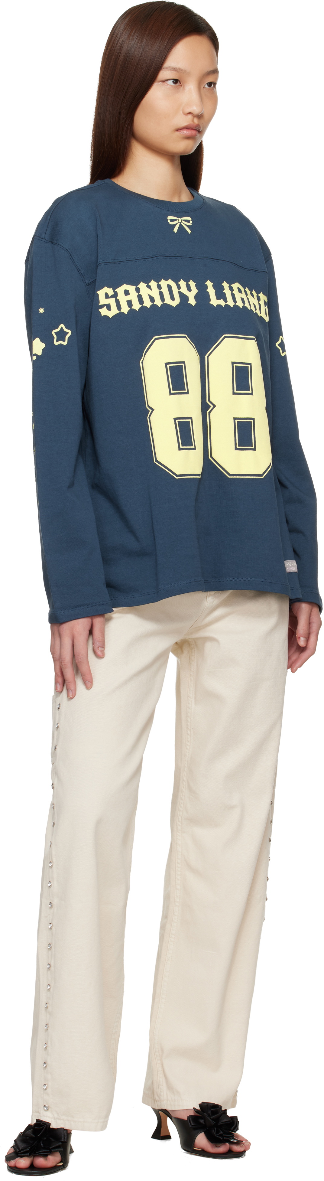 Sandy Liang Off-White Dixie Cargo Pants