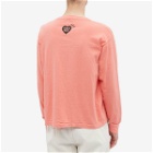 Human Made Men's Long Sleeve Bear T-Shirt in Pink