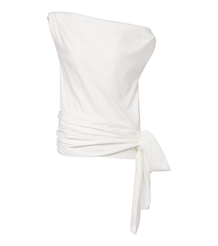 Photo: Proenza Schouler Zafira asymmetric cotton jersey top