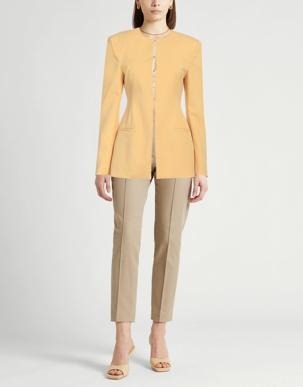 Erika Cavallini Womens Blazer Mustard