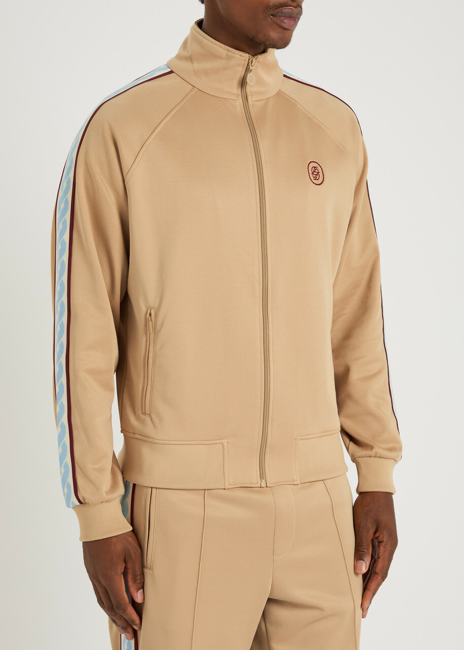 DRÔLE DE Monsieur Le Veste Survetement Satin-jersey Track Jacket Beige