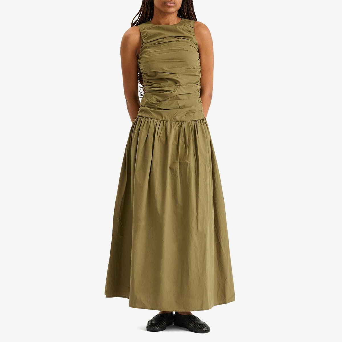 4th & Reckless Women's Zendaya Midi Dress in Khaki