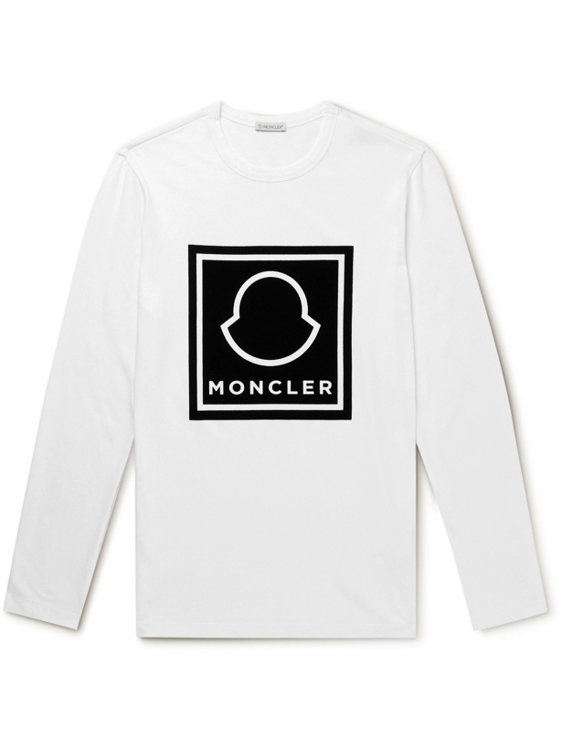 Photo: Moncler - Logo-Print Cotton-Jersey T-Shirt - White