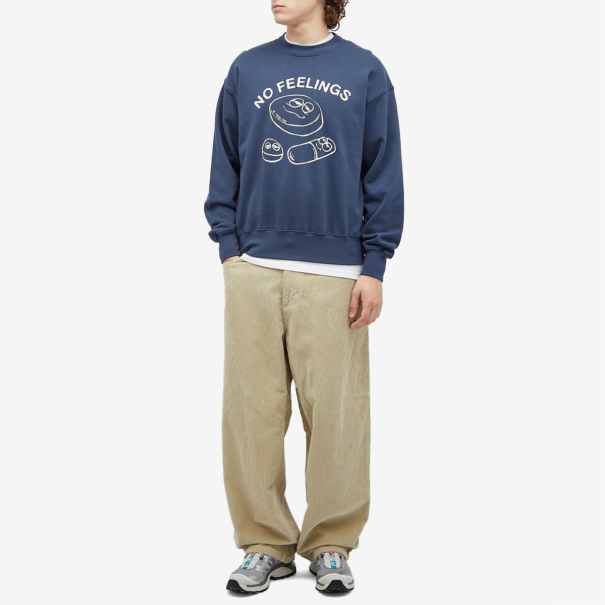No Problemo Men's Hard Feelings Crew Sweatshirt in Navy