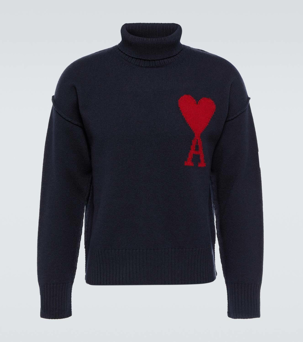 Ami Paris Ami de Cœur wool turtleneck sweater
