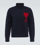 Ami Paris Ami de Cœur wool turtleneck sweater