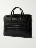 TOM FORD - Croc-Effect Leather Briefcase