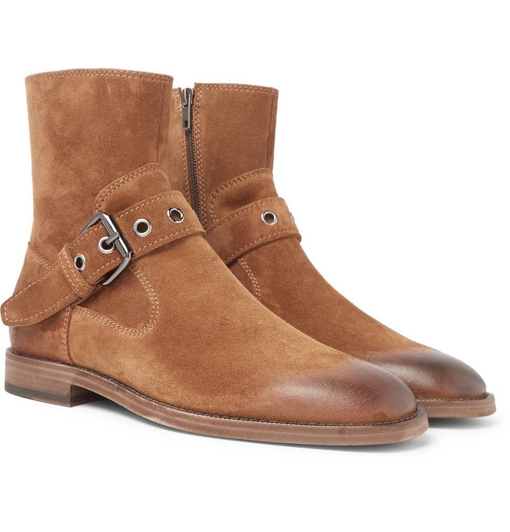 Photo: Maison Margiela - Suede Boots - Men - Brown