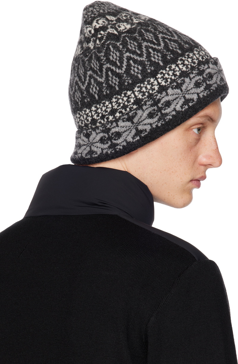 White Mountaineering®︎ Gray Fair Isle Watch Beanie