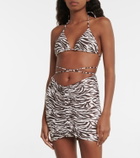 Reina Olga Geraldina zebra-print miniskirt