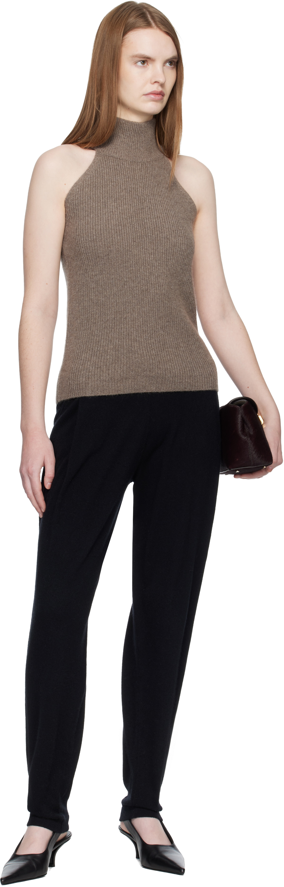 LISA YANG Taupe 'The Freya' Top