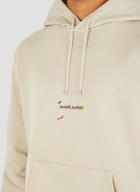 x © Bruno V. Roels Logo Print Hooded Sweatshirt in Beige
