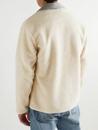 Portuguese Flannel - Touriga Corduroy-Trimmed Fleece Overshirt - Neutrals