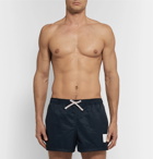 Thom Browne - Short-Length Stripe-Trimmed Swim Shorts - Men - Midnight blue