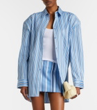 The Frankie Shop Oana striped cotton-blend shirt