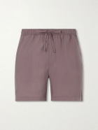 FRAME - Summer Boxer Straight-Leg Shell Shorts - Brown