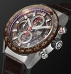 TAG Heuer - Carrera Automatic Chronograph 43mm Stainless Steel, Ceramic and Alligator Watch - Men - Brown