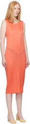 PLEATS PLEASE ISSEY MIYAKE Orange Monthly Colors May Maxi Dress
