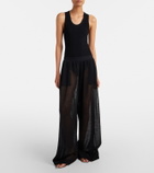 Alaïa Ribbed-knit bodysuit