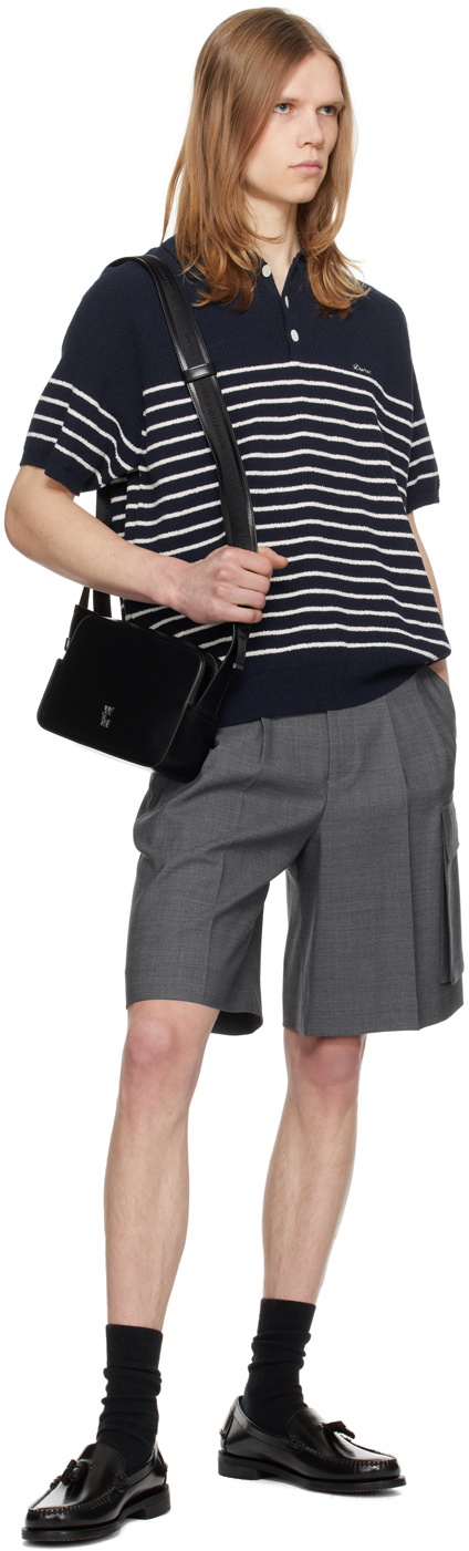 Dunst Navy Striped Polo