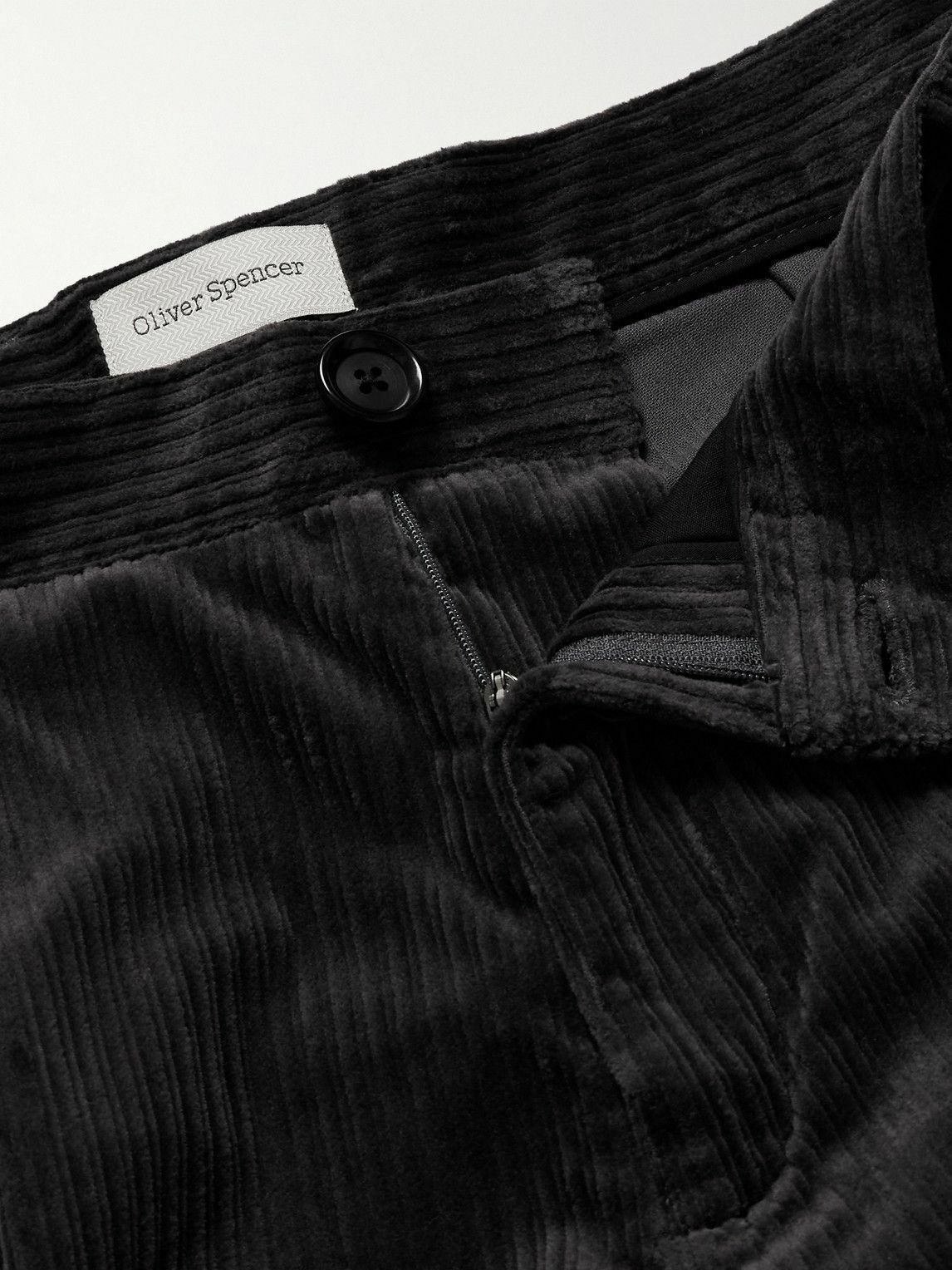 Oliver Spencer - Orsman Wide-Leg Cotton-Blend Corduroy Trousers - Gray