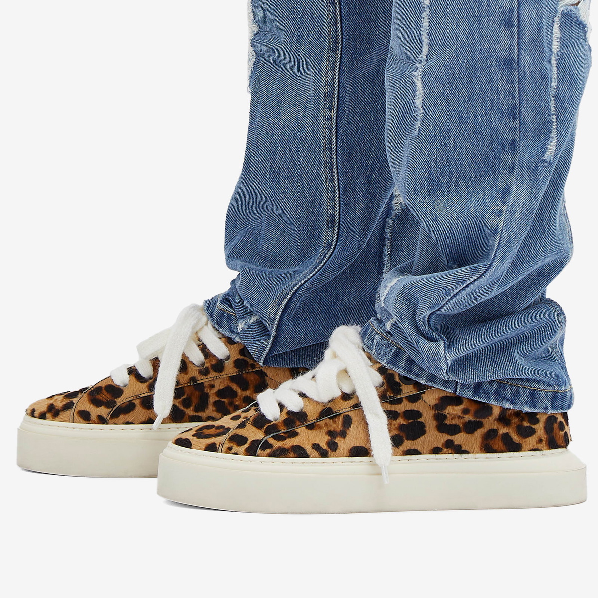 Cole Buxton Men's Wilson Sneakers in Leopard Print