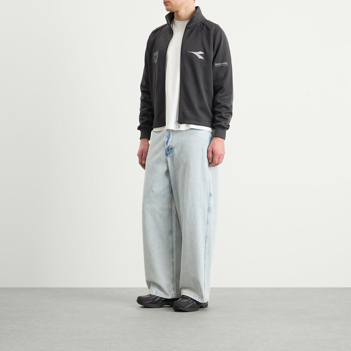 Diadora Men's x Lack of Guidance Track Jacket in Grey