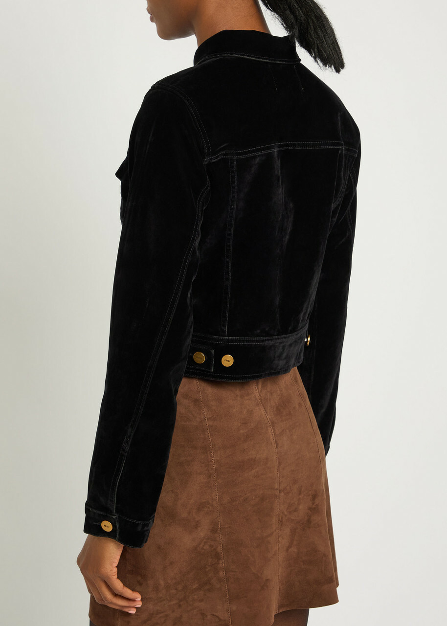 Paige Chantal Velvet Jacket Dark Purple