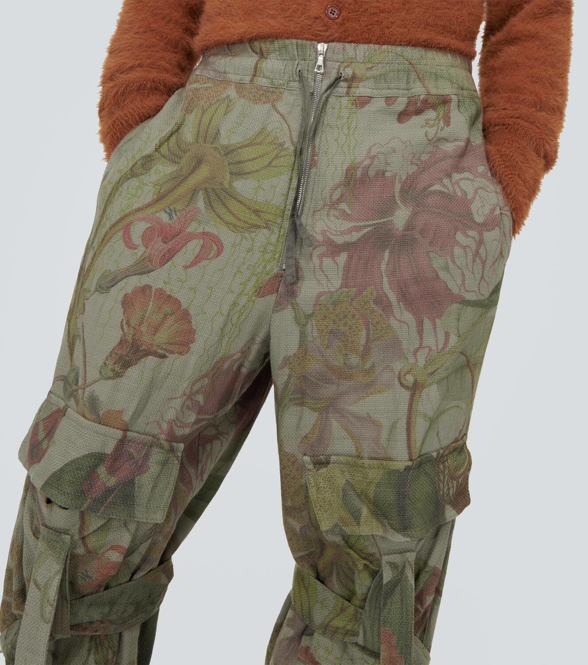 Dries Van Noten Printed cotton cargo pants Dries Van Noten