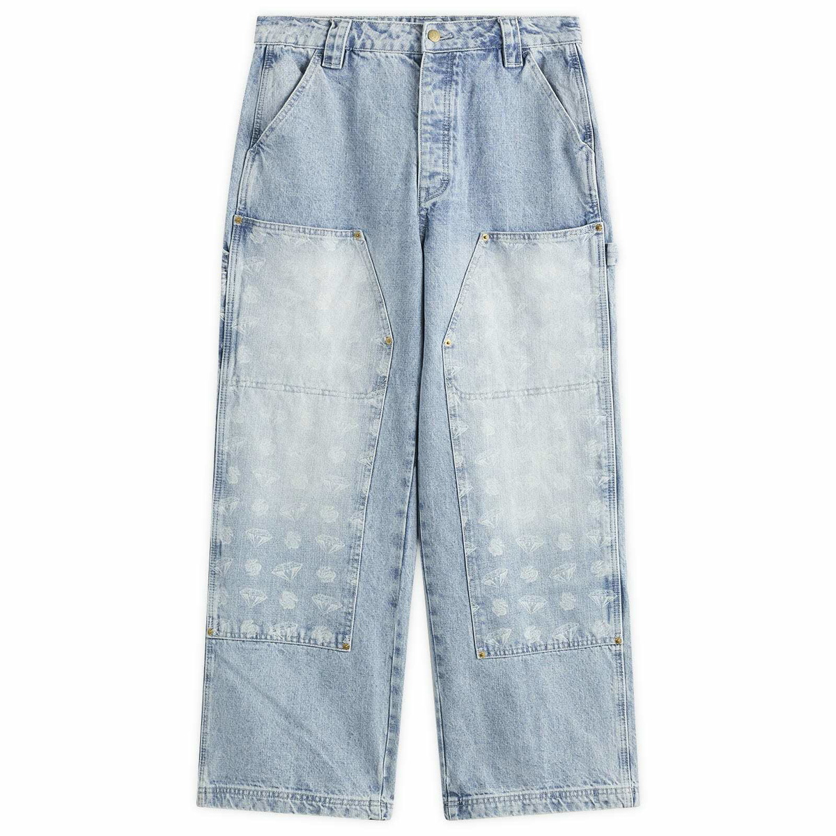 Billionaire Boys Club Men's Diamonds & Dollars Denim Pant in Light Wash Blue